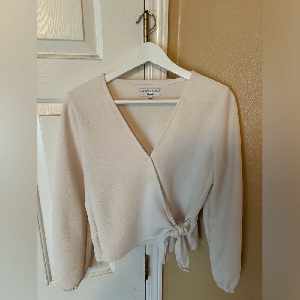 Madewell Texture and Thread Crepe Wrap Top